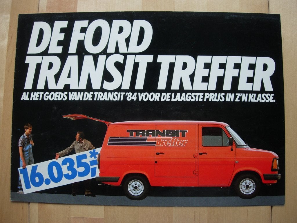 Ford Transit Brochure 1984, Ford, Ophalen of Verzenden, Zo goed als nieuw, Ford