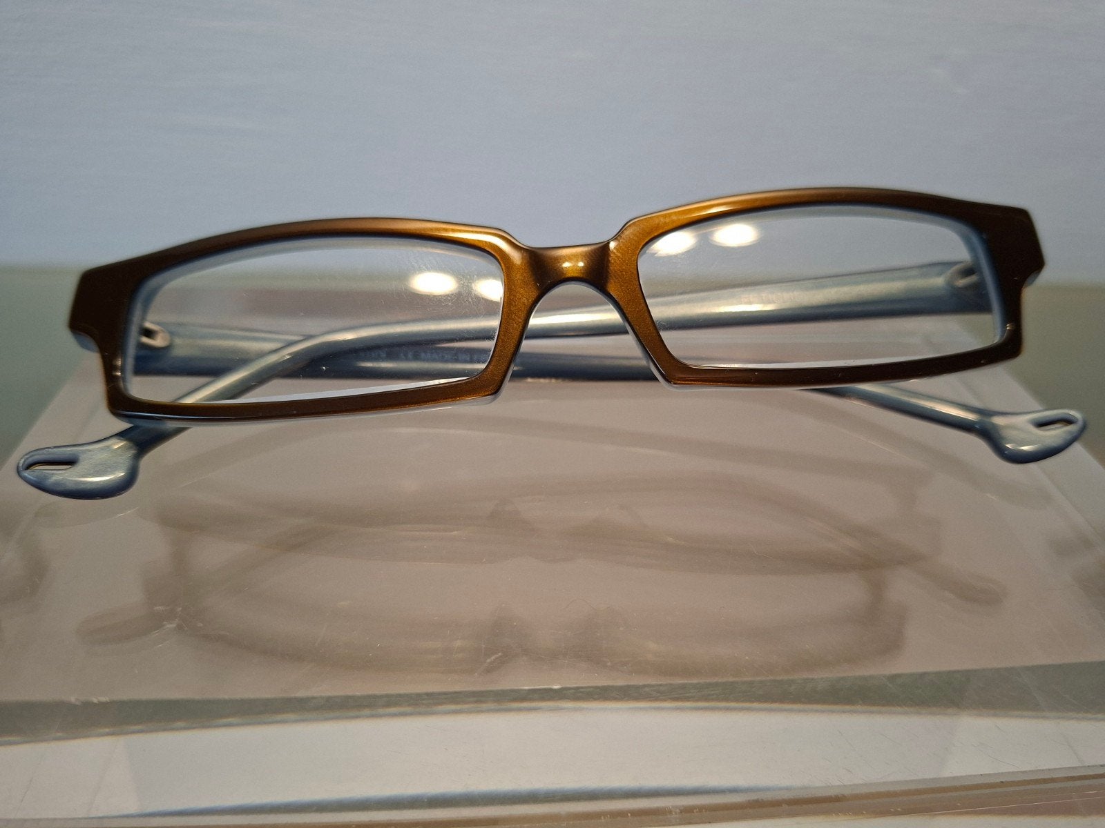 90's Anne et Valentin Fetiche 0254 - Glanzend Taupe Leesbril, Overige merken, Bruin, Nieuw, Ophalen of Verzenden