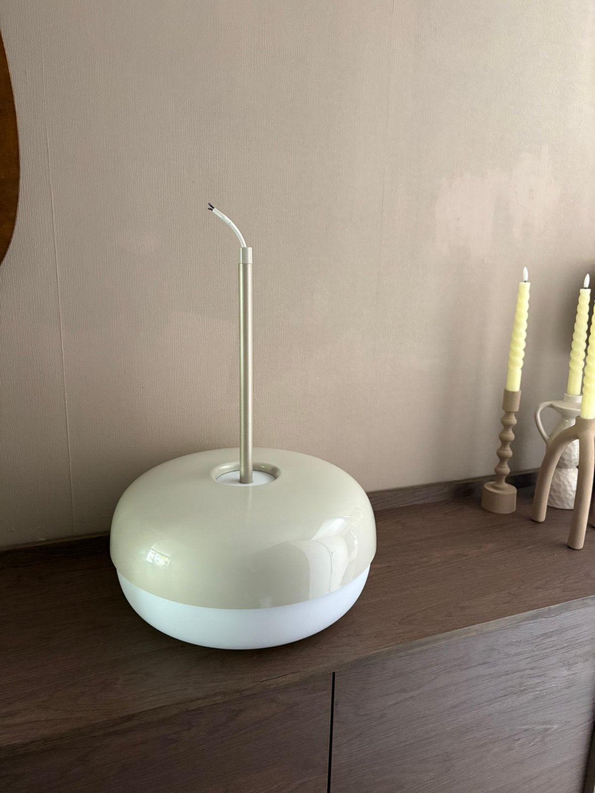 Hanglamp Ikea Blasverk beige Japandi, Ophalen, Kunststof, Zo goed als nieuw, Minder dan 50 cm