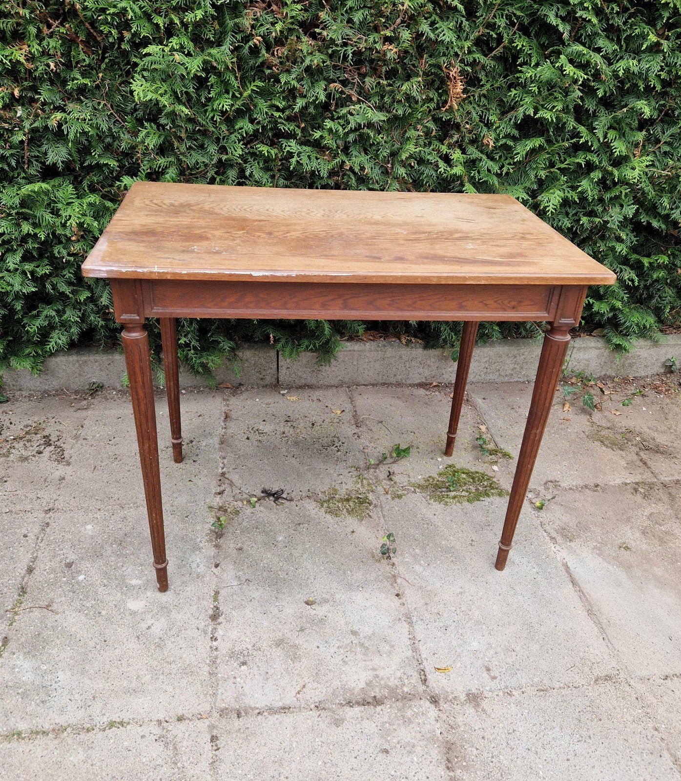Leuk oud brocante tafeltje, Ophalen, 50 tot 100 cm, Zo goed als nieuw, Overige houtsoorten