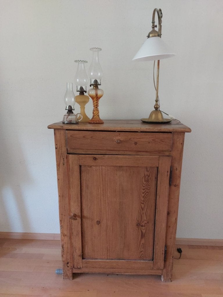 koperen olielamp, Ophalen