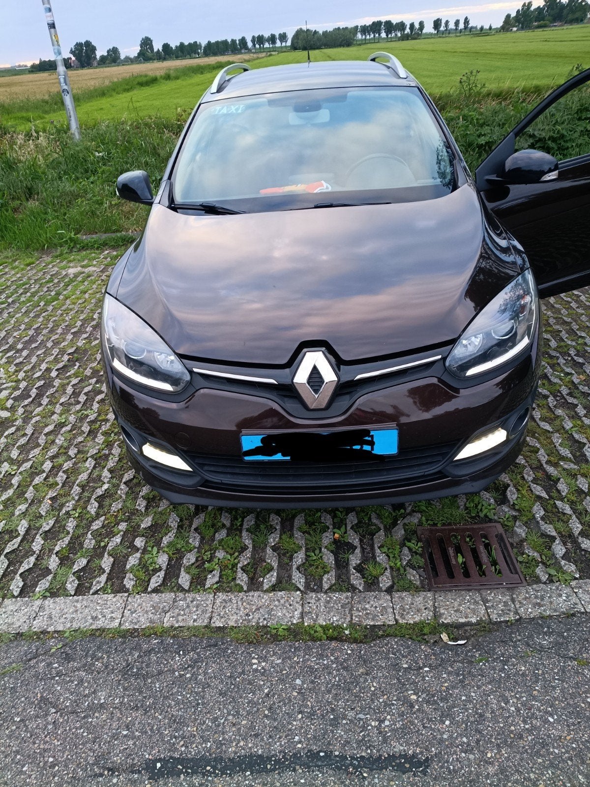 Taxi klaar, Auto's, Renault, Voorwielaandrijving, 4 cilinders, Bruin, 1283 kg