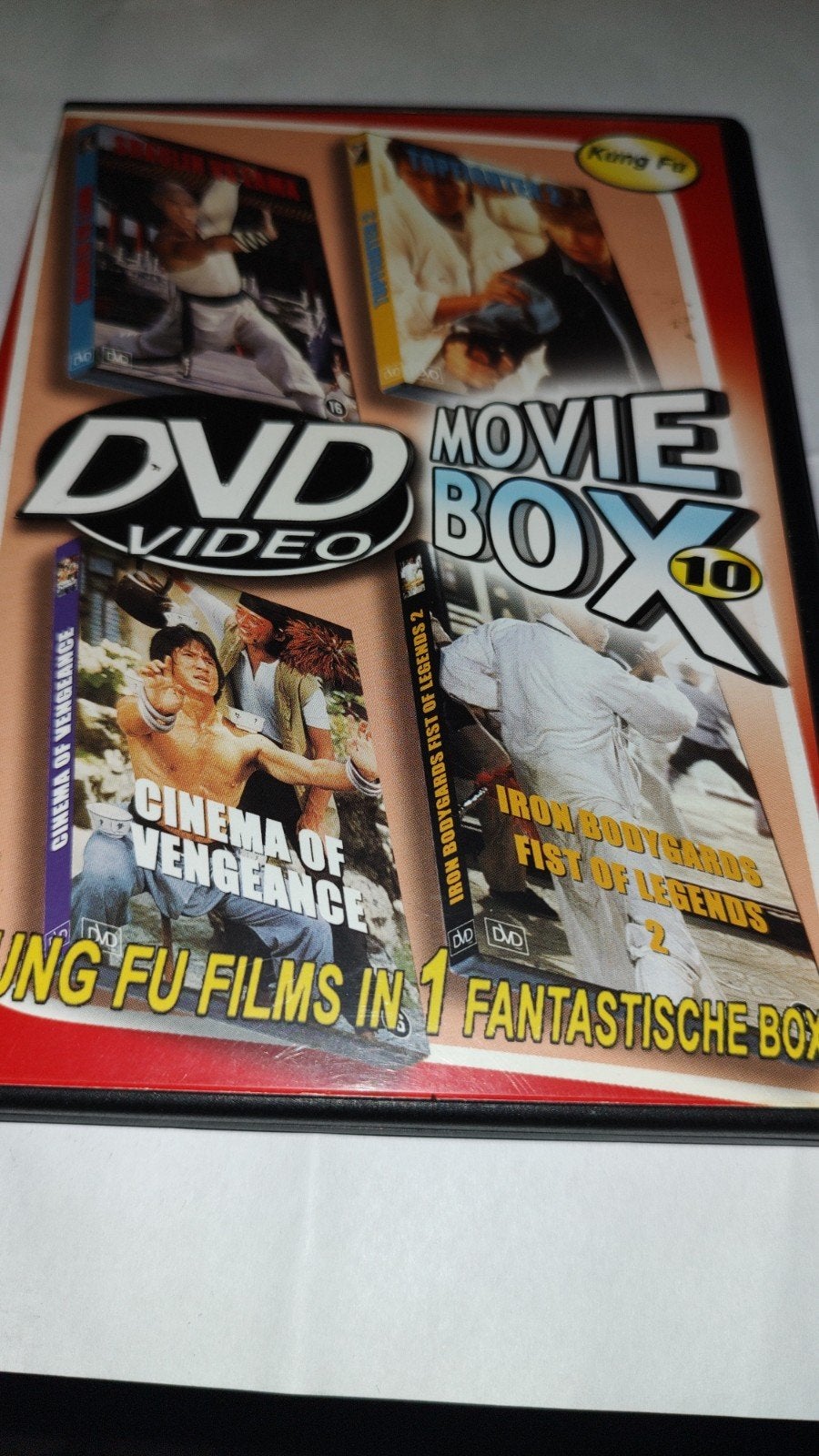 DVD video Movie box 10 4kung Fu film in 1 fantastisch box, Boeken, Tijdschriften en Kranten, Ophalen, Zo goed als nieuw, Muziek, Film of Tv