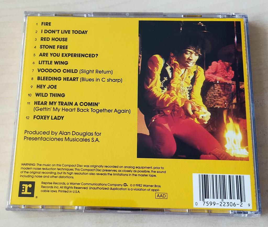The Jimi Hendrix Concerts CD 1982/1989 USA, Ophalen of Verzenden, Zo goed als nieuw, Poprock