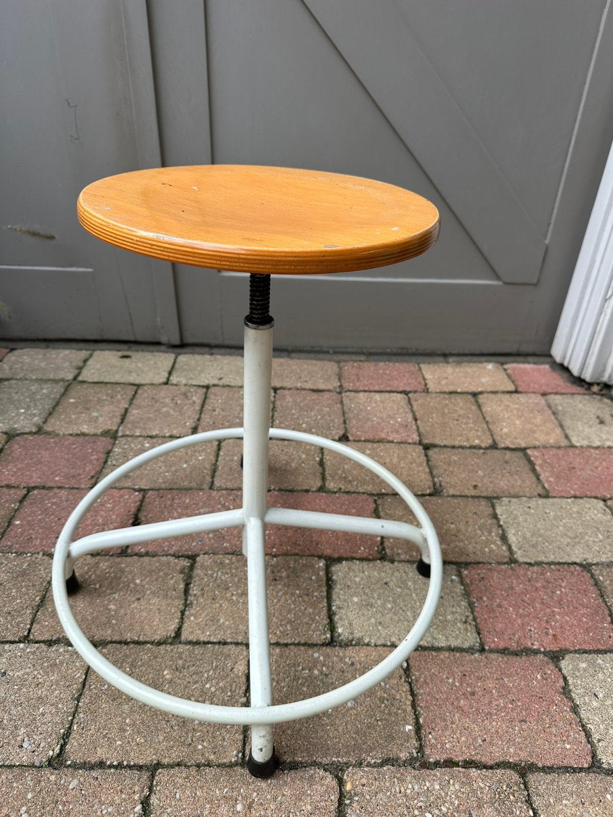 Vintage Van der Kuip laboratoriumkruk – industrieel design, Huis en Inrichting, Ophalen, Gebruikt, Overige materialen