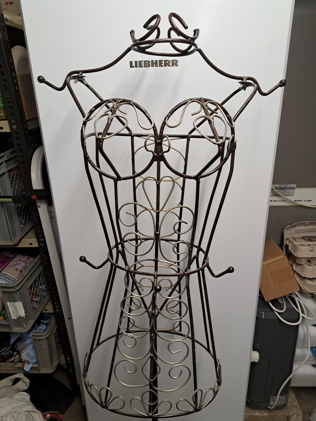 Decoratieve ijzeren paspop, ca. 125 cm hoog, Ophalen of Verzenden, Metaal, Bruin, Gebruikt