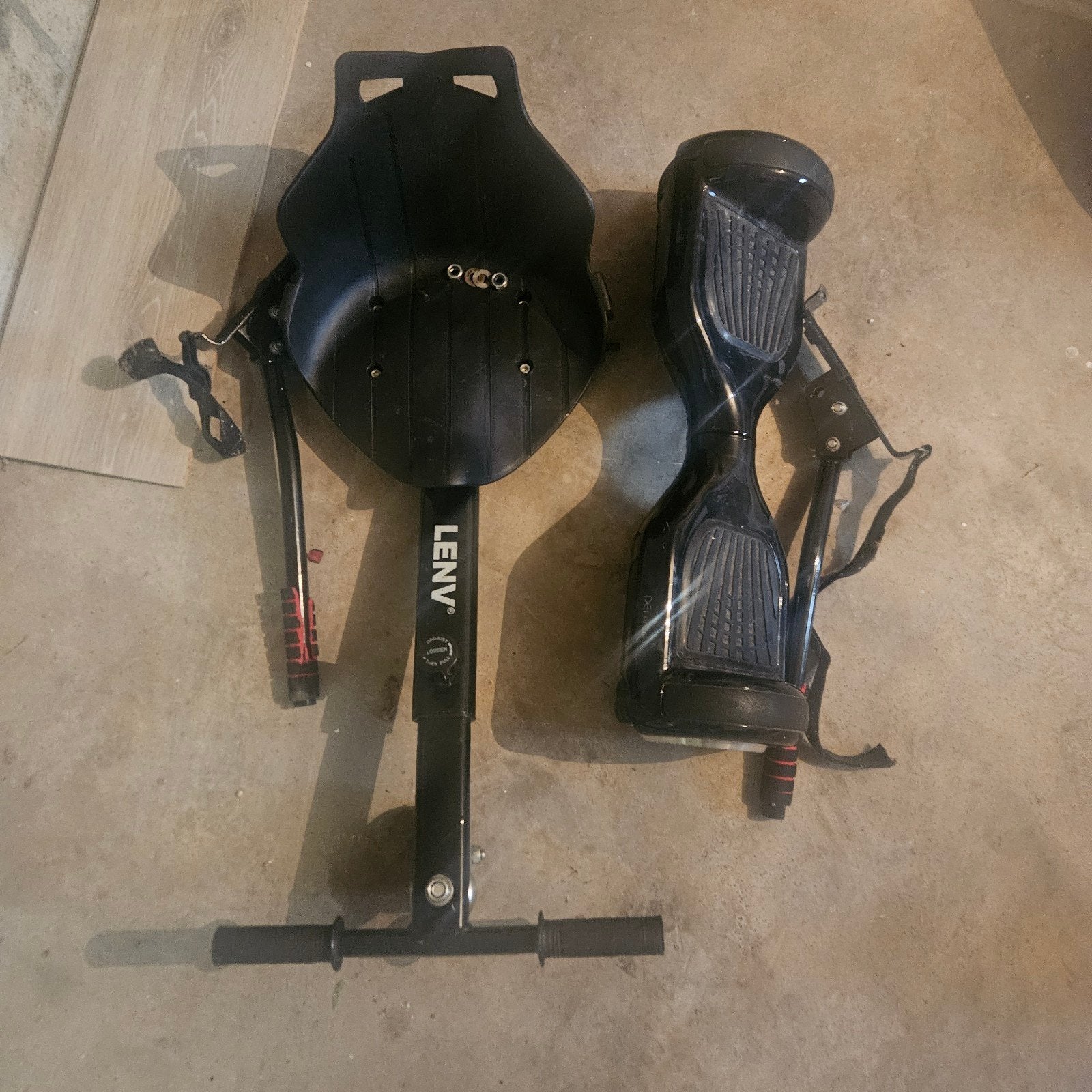 Hover board + kart stoeltje, Ophalen, Zo goed als nieuw