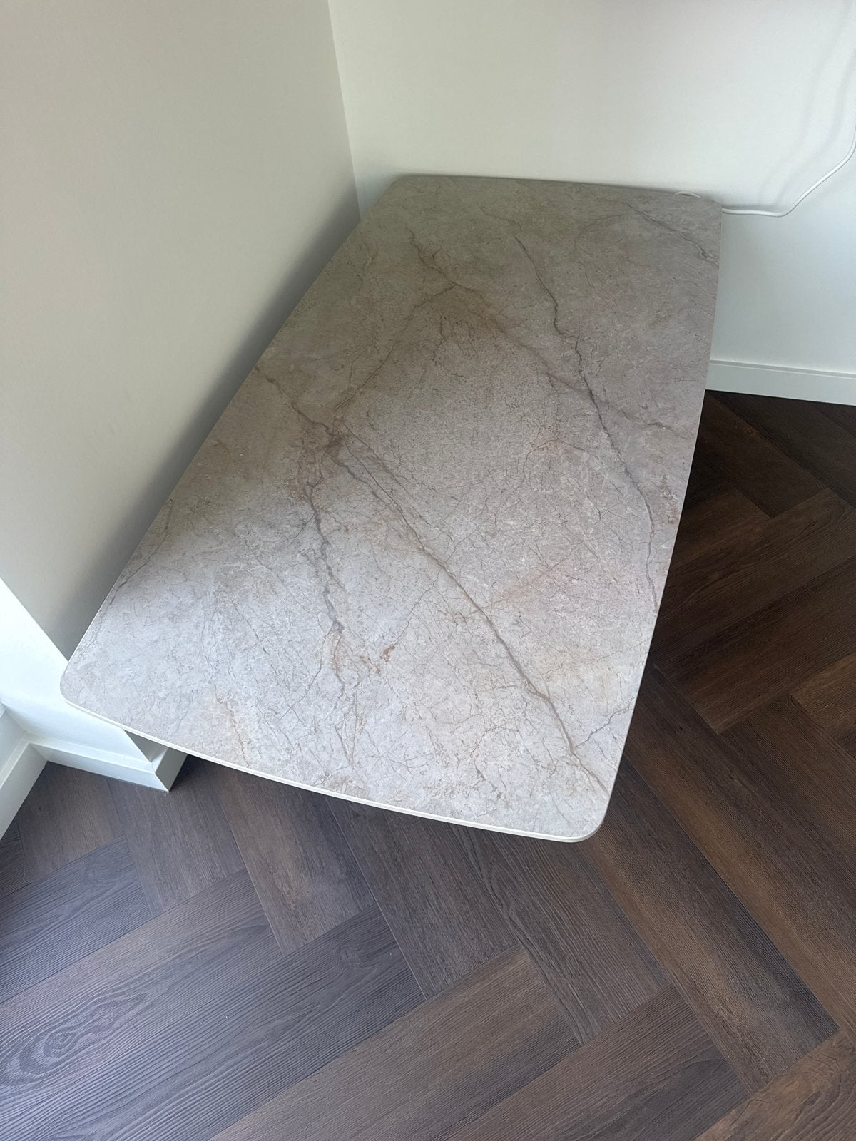 Gloednieuw marmer salontafel - 46x70x130 cm, Huis en Inrichting, Tafels | Salontafels, Ophalen, Nieuw, 50 tot 100 cm, 150 tot 200 cm