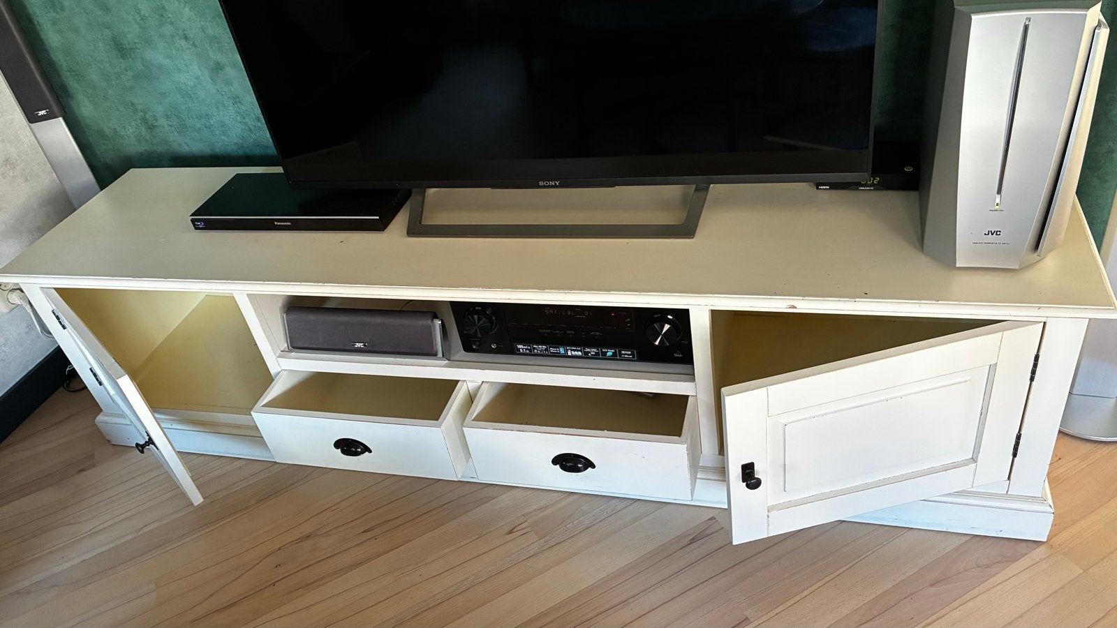 TV-meubel / Dressoir - Crème - 200x50x45 cm, Ophalen, Gebruikt, 200 cm of meer, Minder dan 100 cm