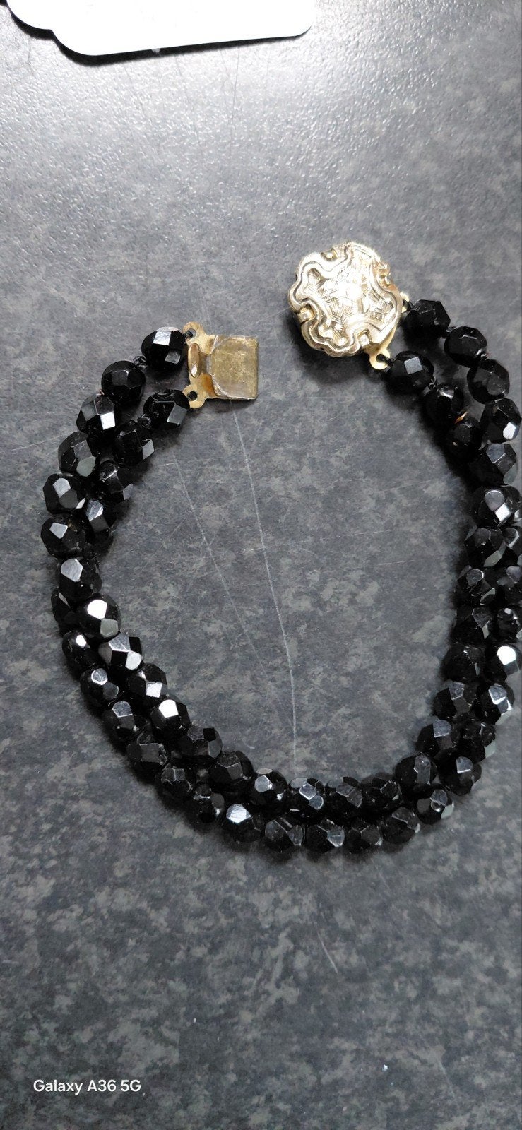 antieke gitten armband, dubbel rij, 20 cm, Verzenden, Goud, Overige materialen