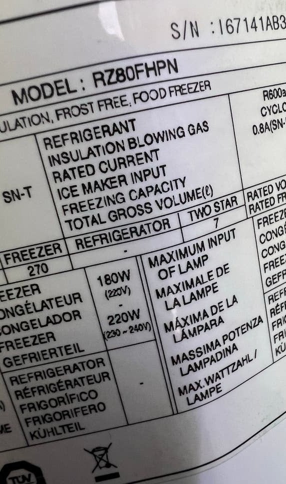 Foto 5 van Samsung RZ80FHPN Vriezer - Werkt uitstekend