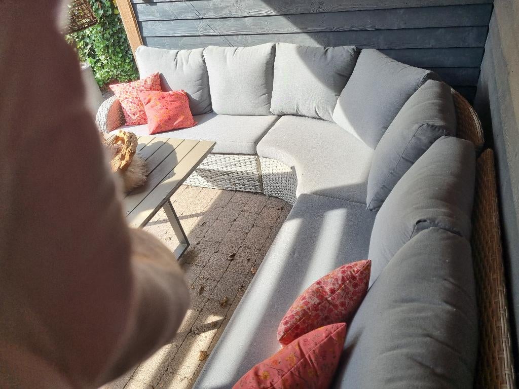Tuinset, Ophalen, Gebruikt, 6 zitplaatsen, Wicker