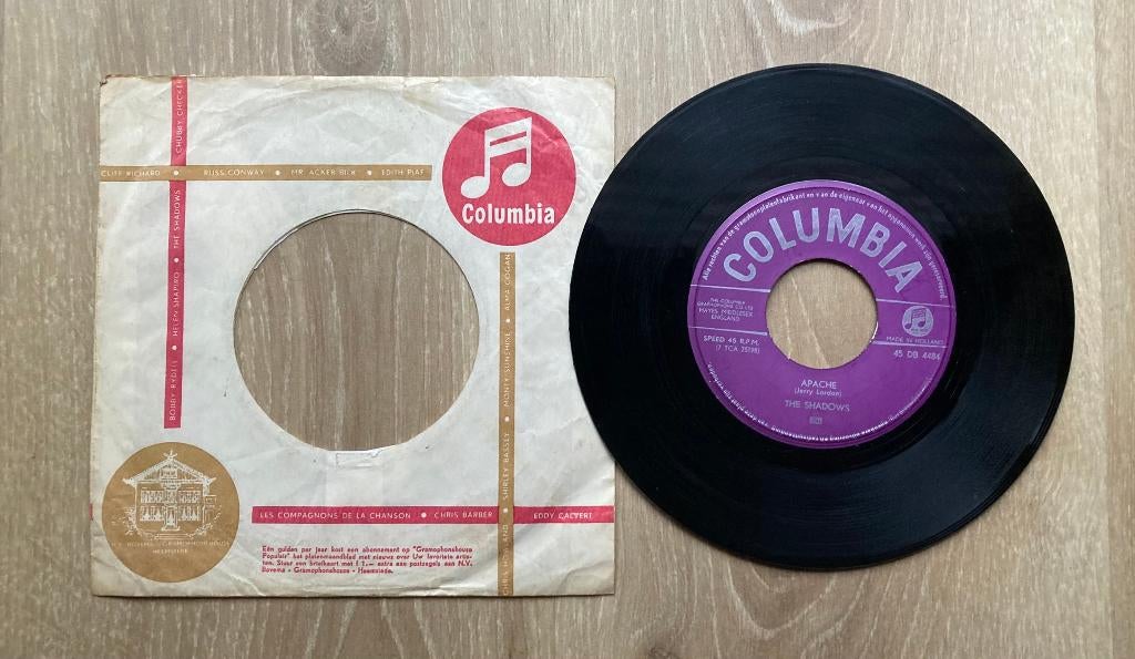 Jukebox Single Apache / Quatermaster's Store - The Shadows, Cd's en Dvd's, Vinyl Singles, Gebruikt, Verzenden, 7 inch, Single