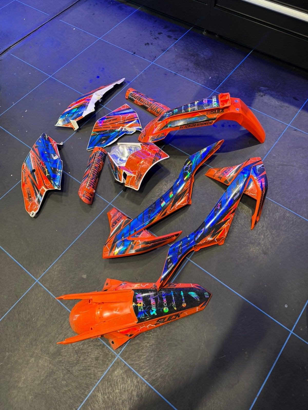 Ktm 125 250 450 500 exc 2017-2019 plastic set, Ophalen, Gebruikt, Ktm, Ktm