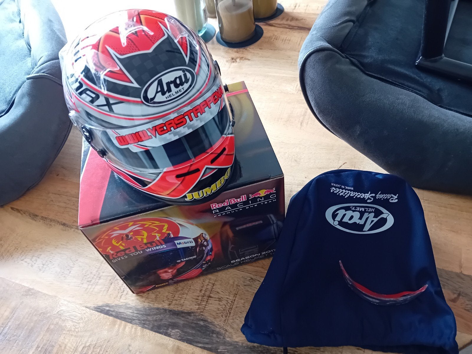 Max Verstappen 1/2 helm 2014  F3, Ophalen of Verzenden, Zo goed als nieuw, Formule 1