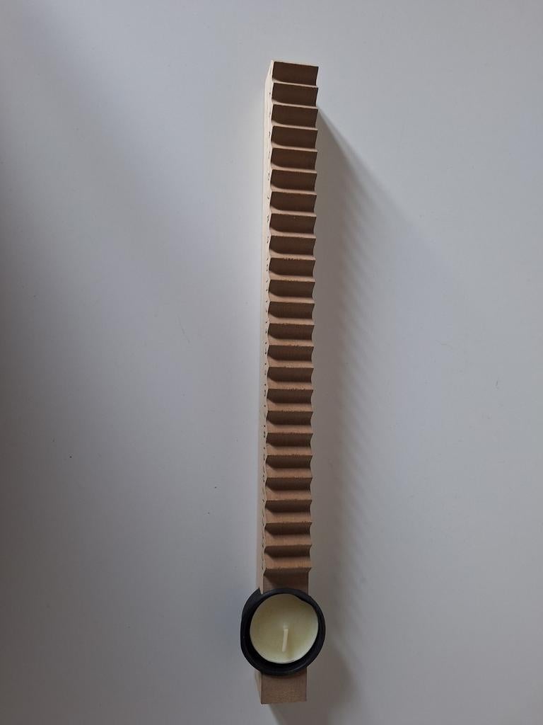 Houten adventskalender kaarsenhouder, 25 tot 50 cm, Ophalen of Verzenden, Kandelaar, Hout