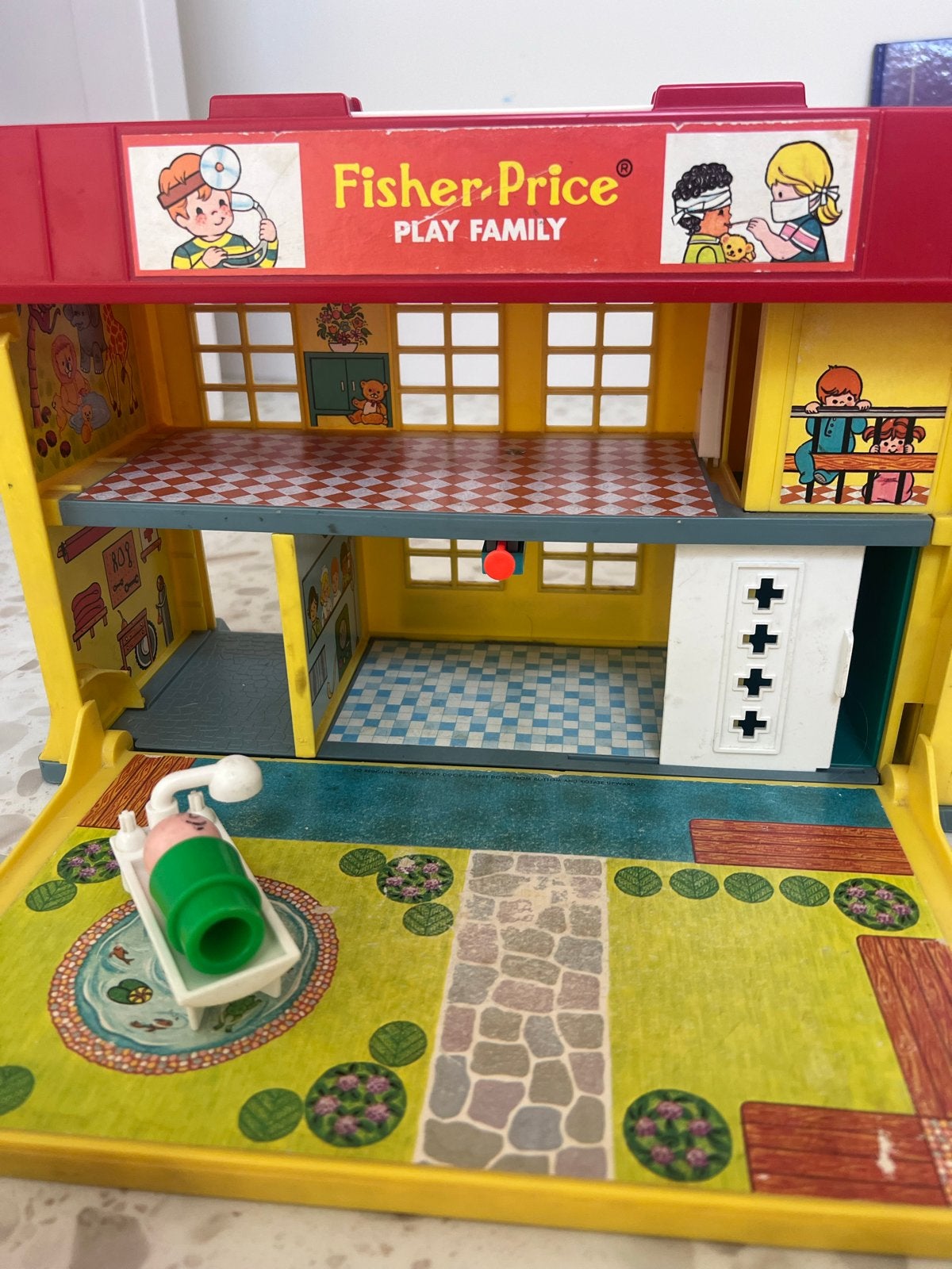 Vintage Fisher Price, ziekenhuis, Ophalen of Verzenden, Gebruikt, Speelset