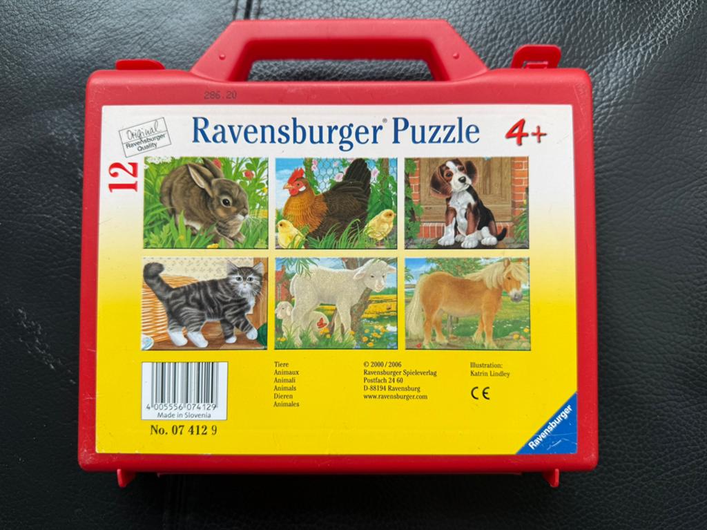 Ravensburger Dieren Puzzel 12 Stukjes (4+), Ophalen, 10 tot 50 stukjes, Gebruikt, 4 tot 6 jaar