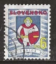 Slowakije 1, ridder, Verzenden, Overige landen, Gestempeld