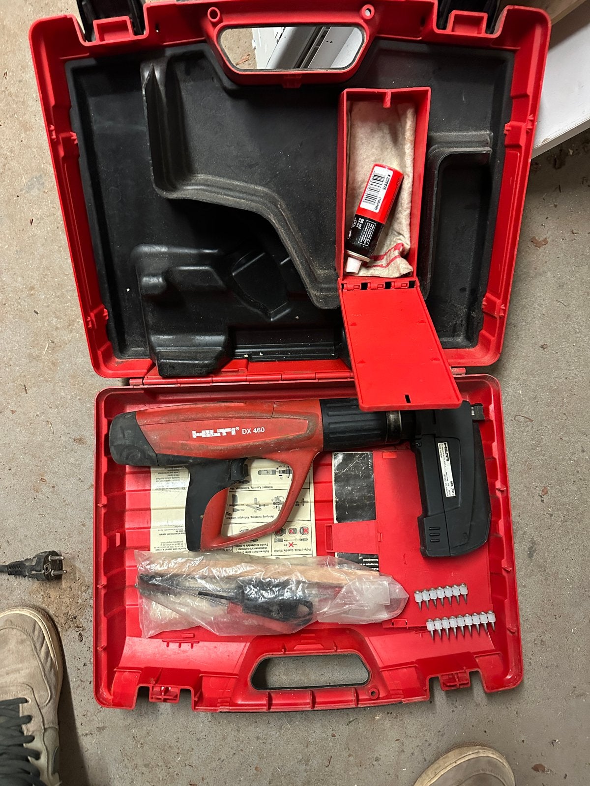 Hilti DX 460 Schiethamer met koffer en accessoires, Gebruikt, -, Verzenden, -