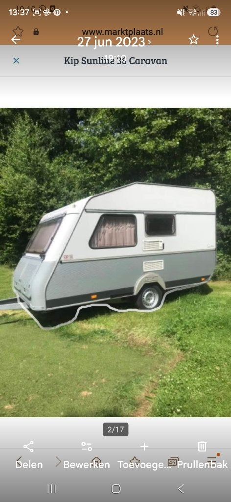 Caravan Kip SunLine 36, Standaardzit, Kip, Particulier, 4 tot 5 meter