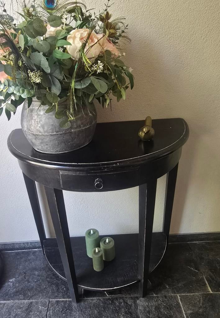 Sidetable halkast vintage oud kastje, Ophalen, 25 tot 50 cm, Rechthoekig, 100 tot 150 cm