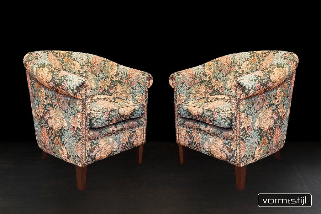 Clubfauteuils in luxe stoffering (Gobelin, enz), Huis en Inrichting, Ophalen, Nieuw, 75 tot 100 cm, 75 tot 100 cm