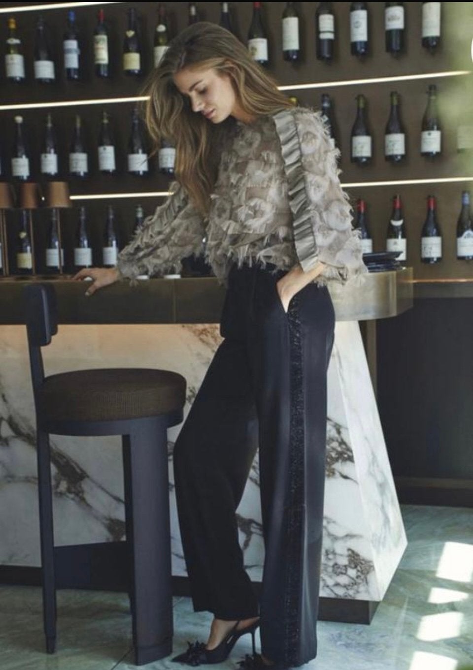 Co’couture, super mooie en aparte blouse, S/M, Ophalen of Verzenden, Zo goed als nieuw, Maat 36 (S), Bruin
