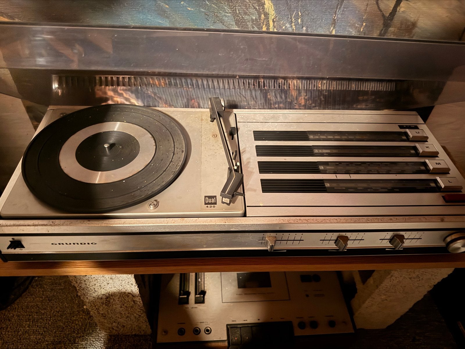 Vintage Grundig platenspeler met Pioneer speakers, Gebruikt, Tuner of Radio, Losse componenten, Ophalen
