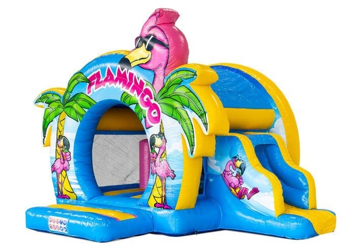 Te huur flamingo springkussen - bij Happy Party Rent, Ophalen, Zo goed als nieuw, Overige