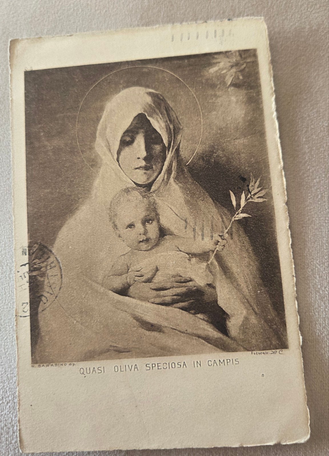 Madonna met kind, Verzenden, Voor 1920, Gelopen, Overige thema's
