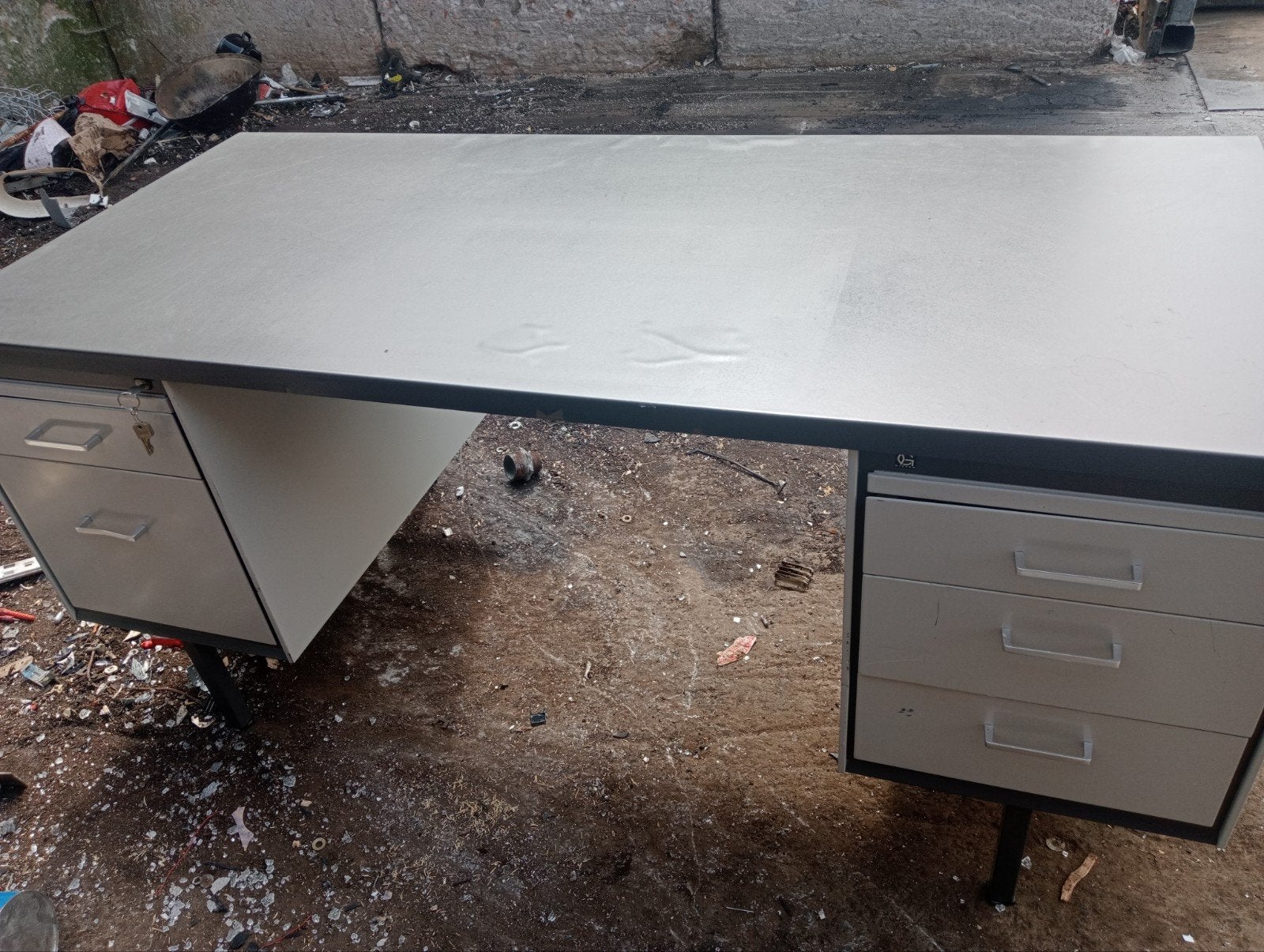 Vintage Retro Gispen bureau staal, Antiek en Kunst, Ophalen