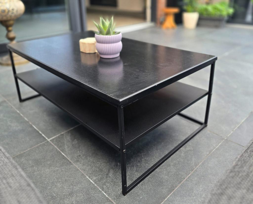 Zwarte salontafel 60x100cm Xenos, Huis en Inrichting, Ophalen, 100 tot 150 cm, 50 tot 100 cm, Zo goed als nieuw