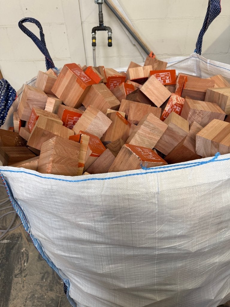 Kachelhout hardhout droog in bigbag 1m3, Minder dan 3 m³, Ophalen, Overige houtsoorten, Blokken