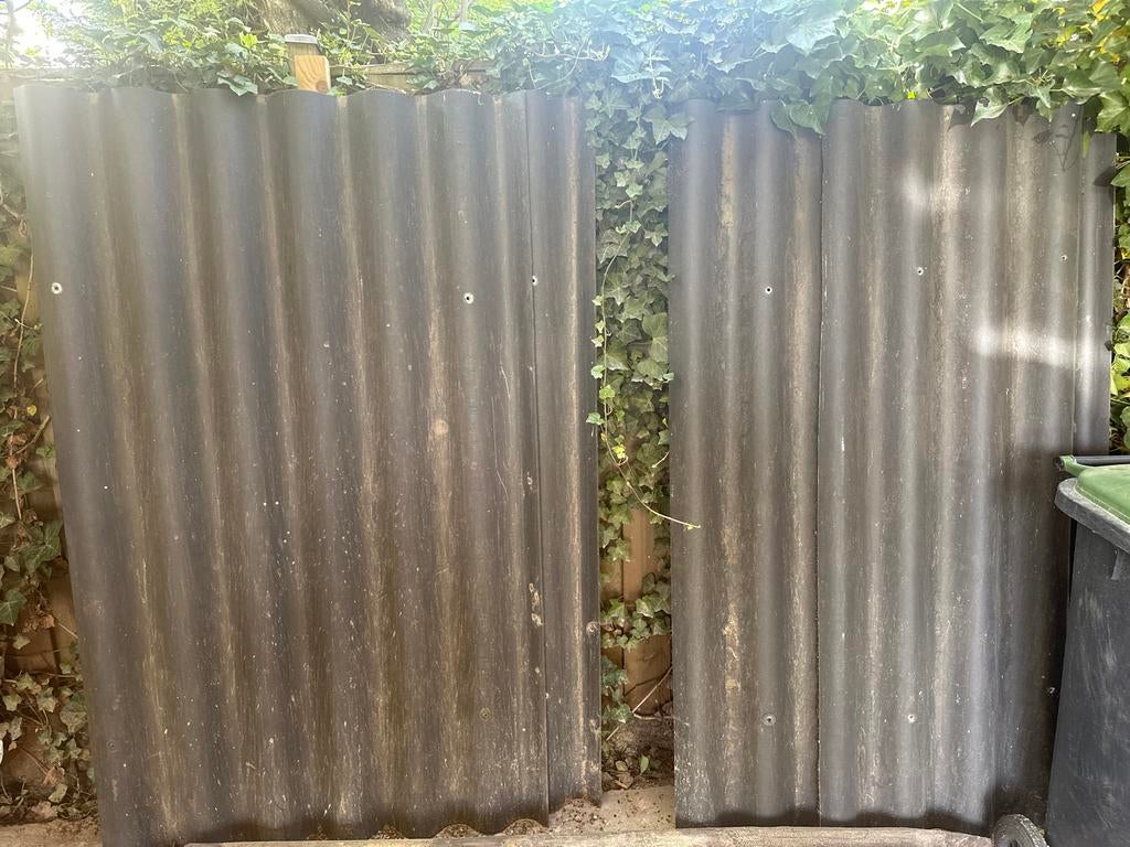 Golfplaten - Gebruikt, Grijs, Goede Staat Gratis, Doe-het-zelf en Verbouw, Dakpannen en Dakbedekking, Ophalen, Kunststof, Gebruikt
