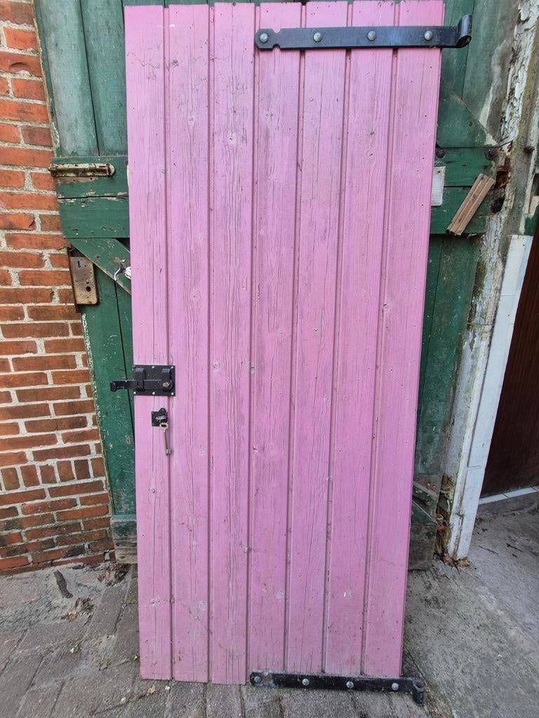 Loopdeur garagedeur 79x187 cm incl. hang- en sluitwerk, Ophalen, Gebruikt, Minder dan 80 cm, Garagedeur