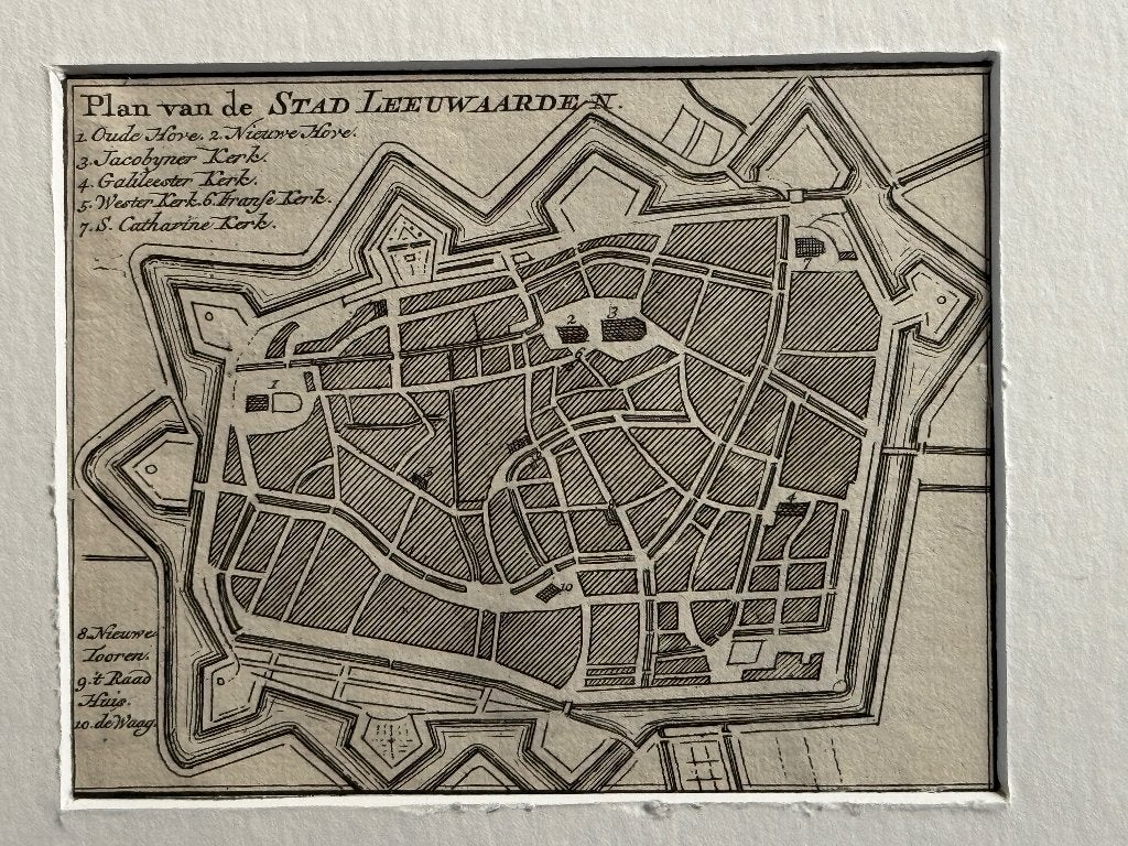 1750 - Leeuwarden - Friesland - P0891-01, Ophalen of Verzenden, Gravure, 1700 - 1799