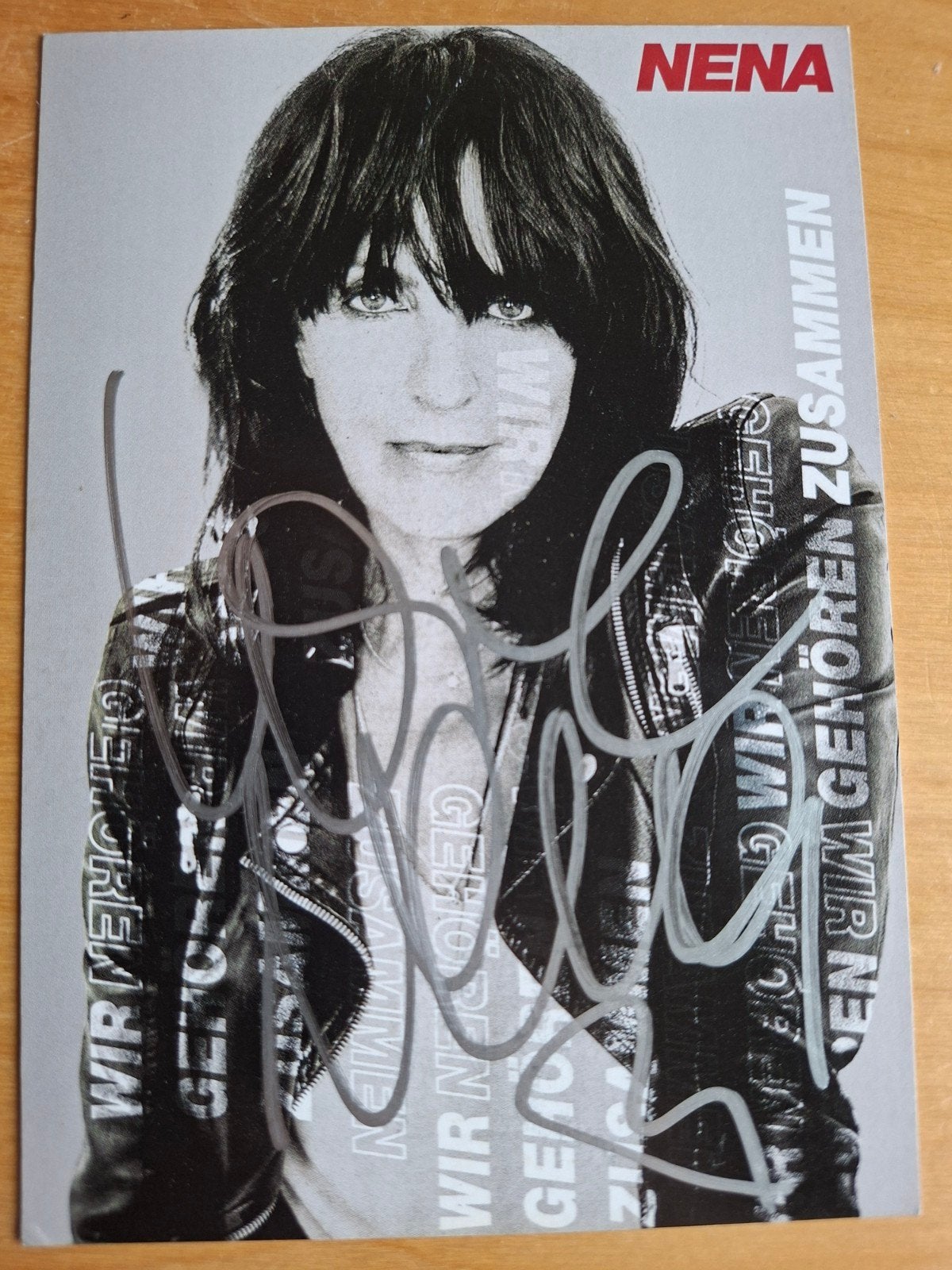 Nena gesigneerde fotokaart. Handtekening., Verzamelen, Ophalen of Verzenden, Zo goed als nieuw, Foto of Kaart, Gesigneerd