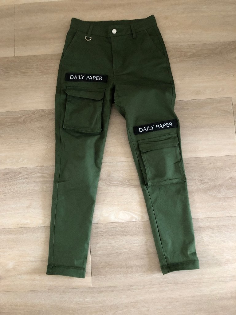 Daily Paper cargo pants XS groen, Ophalen of Verzenden, Zo goed als nieuw, Maat 34 (XS) of kleiner, Lang