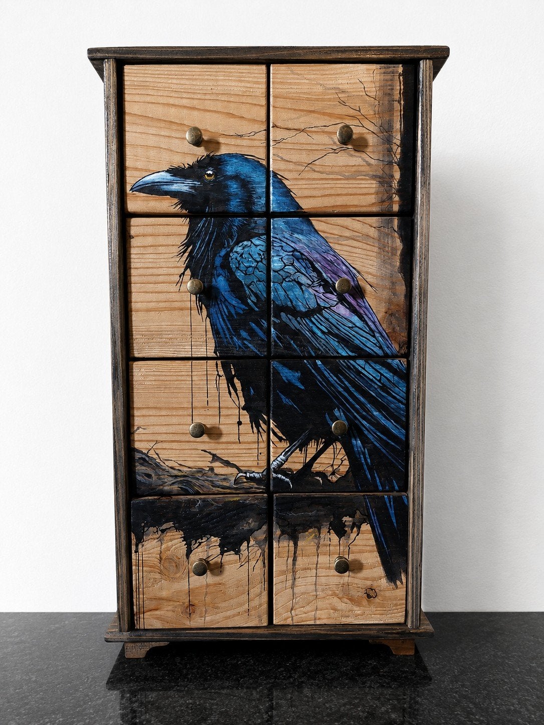 Unique ,one of a kind gothic raven cabinet, Huis en Inrichting, Minder dan 50 cm, Nieuw, Ophalen of Verzenden, Minder dan 25 cm
