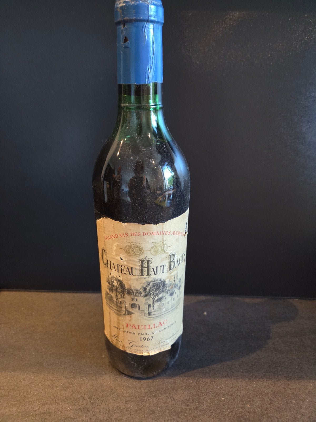 Een fles Château Haut-Bages Averous uit het jaar 1967, Ophalen, Nieuw, Frankrijk, Champagne
