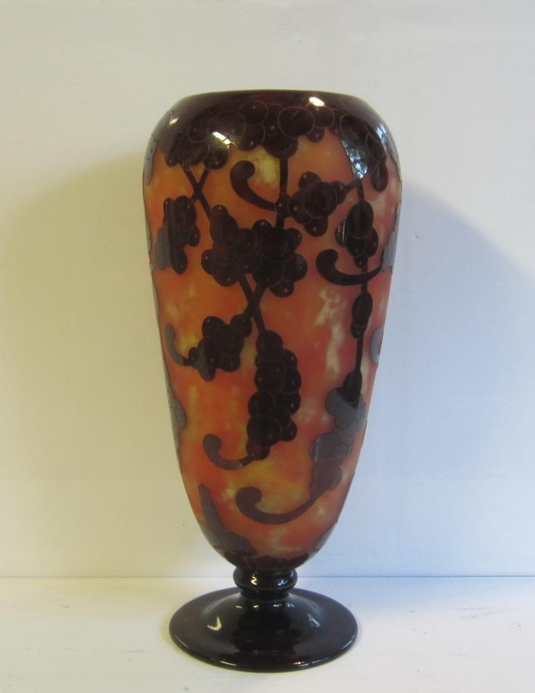 Antieke Le Verre Français vaas Ch Schneider ca 1924-27, Antiek en Kunst, Verzenden
