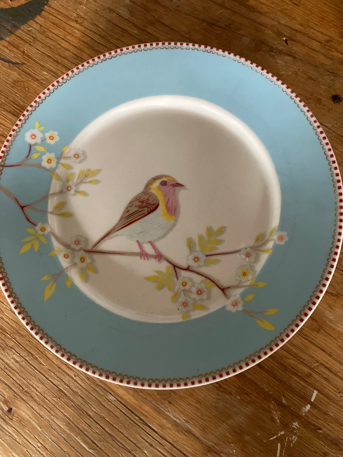 Pip Studio bord met vogelprint, Gebruikt, Pip Studio, Ophalen of Verzenden, Bord(en)