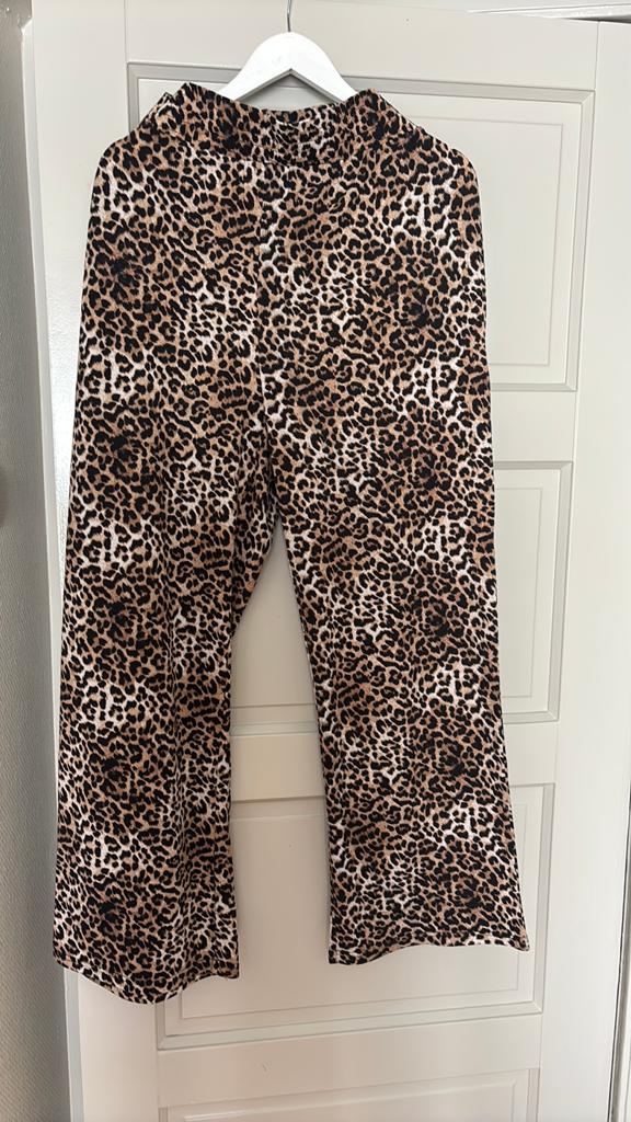 Panterprint broek Maat 48/50, Kleding | Dames, Overige kleuren, Maat 46/48 (XL) of groter, Ophalen of Verzenden, Zo goed als nieuw