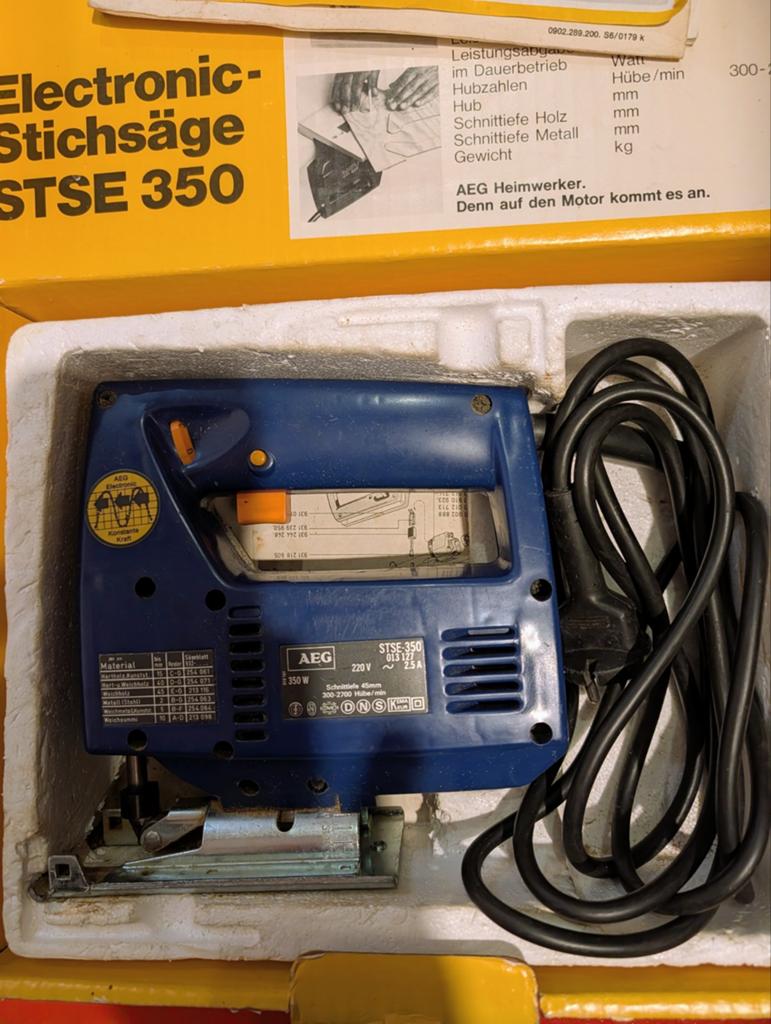AEG Electronic-Stichsäge STSE 350 - Zo goed als nieuw, Doe-het-zelf en Verbouw, AEG, Decoupeerzaag, Ophalen of Verzenden, Zo goed als nieuw