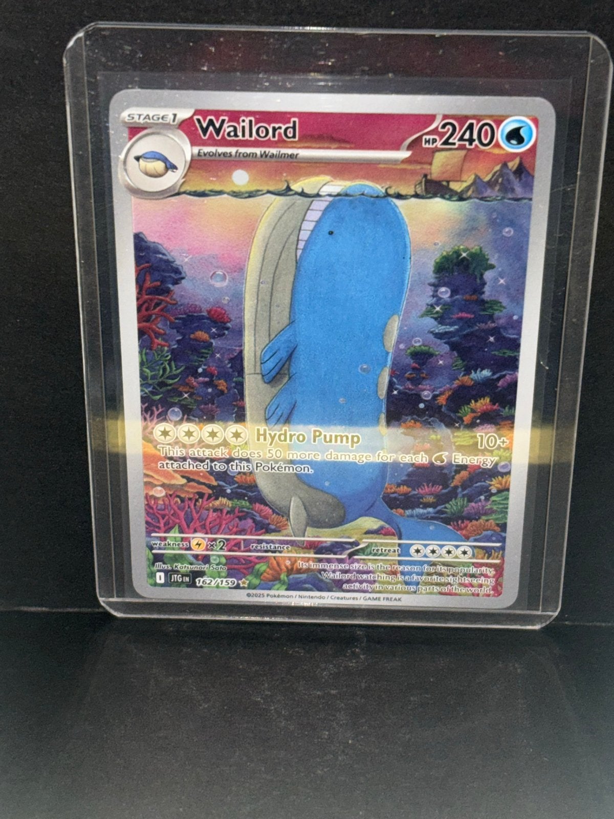 Wailord 162/159 - Full Art, Hobby en Vrije tijd, Verzamelkaartspellen | Pokémon, Ophalen of Verzenden, Zo goed als nieuw, Losse kaart