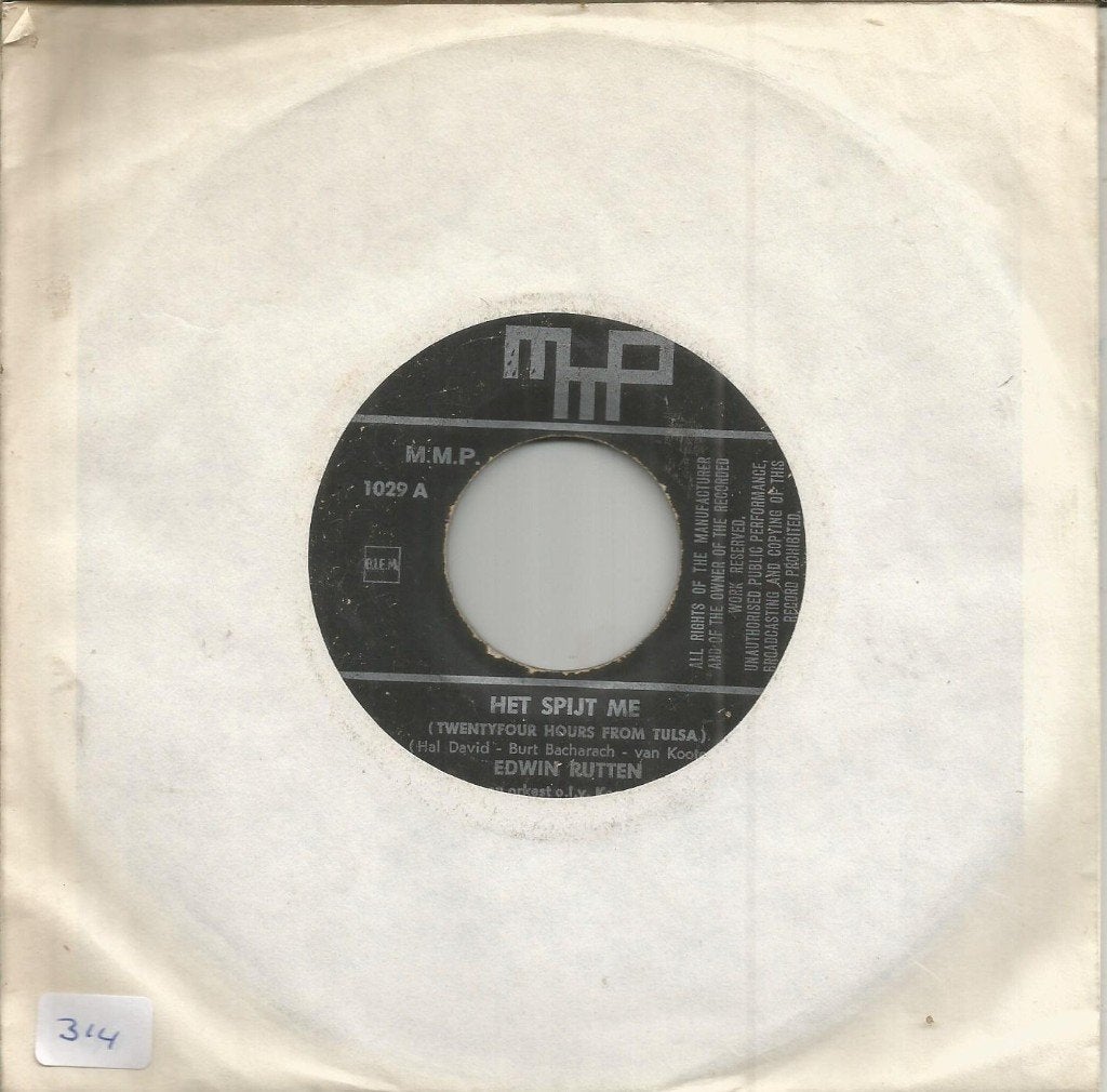 VERKOCHT Edwin – Het Spijt Me (1964), Gebruikt, Overige formaten, Ophalen of Verzenden, Levenslied of Smartlap