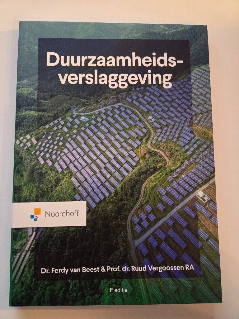 Duurzaamheidsverslaggeving, Ophalen of Verzenden, Zo goed als nieuw, Overige niveaus, Economie