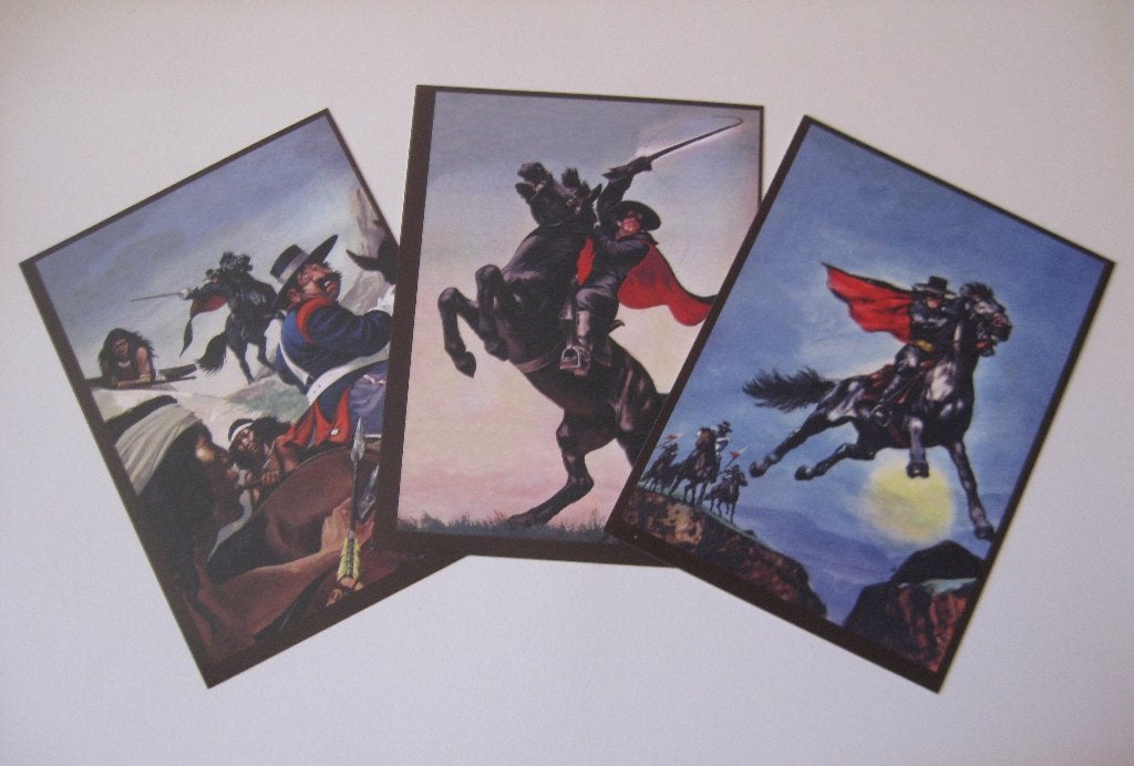 Set ansichtkaarten Zorro / Hans G. Kresse / Boumaar, Ophalen, Overige figuren, Nieuw, Overige typen