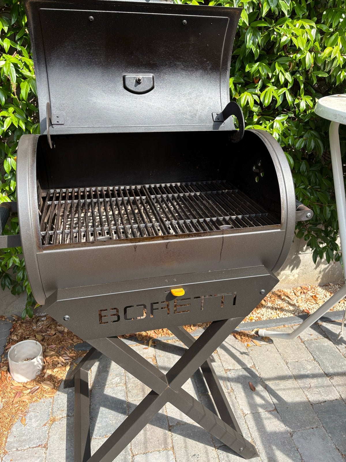 Boretti houtskool BBQ met hoes en Weber brikettenstarter, Ophalen, Gebruikt